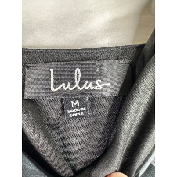 Lulus Ruffle Bellis Floral Print Jumpsuit sz Medium‎ Black/White - Picture 4 of 8